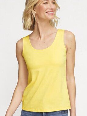 Chico's Microfiber Tank Bright Yellow Size 1 (M) NWT